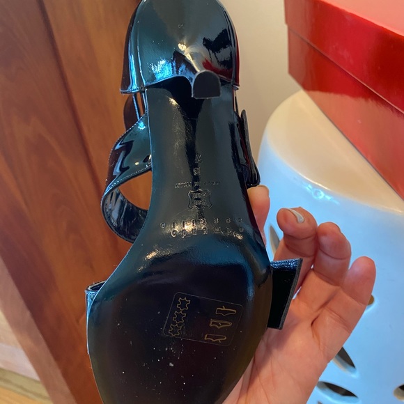 Edmundo Castillo Black Patent Leather Heels sz 7 - Picture 5 of 9